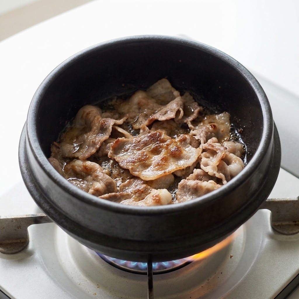 냉삼 뚝배기에 굽기, 뚝배기 불고기 만들기 1단계 편스토랑 류수영 레시피