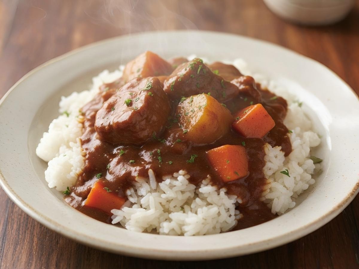 백종원 목살 스테이크 카레 완성