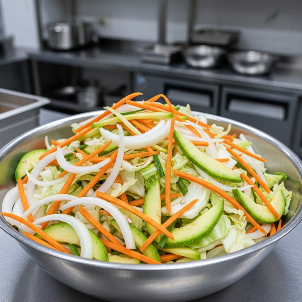 채소 믹스 만들기 (양파, 당근, 돼지호박, 양배추)