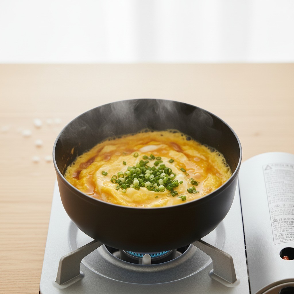 달걀이 부드럽게 익어가는 덮밥 소스