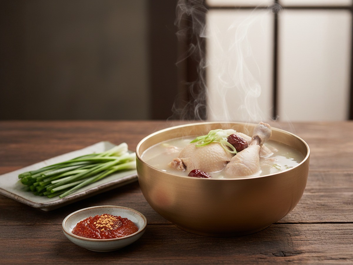 뜨끈한 닭백숙 한 그릇