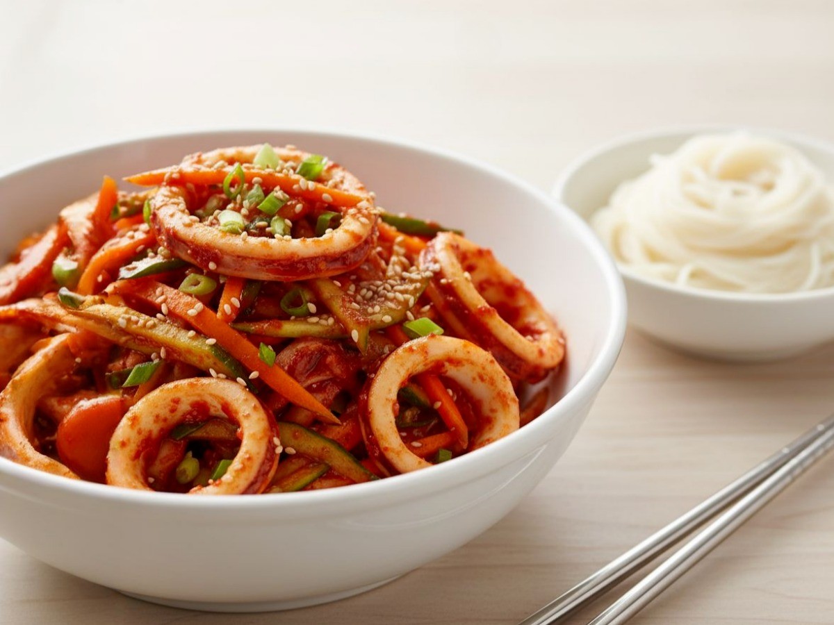 새콤달콤 맛있는 오징어 초무침 완성 사진