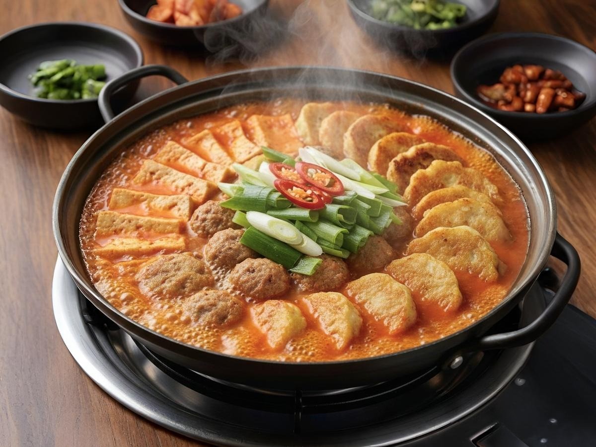 얼큰하고 푸짐한 백종원표 전 찌개 완성