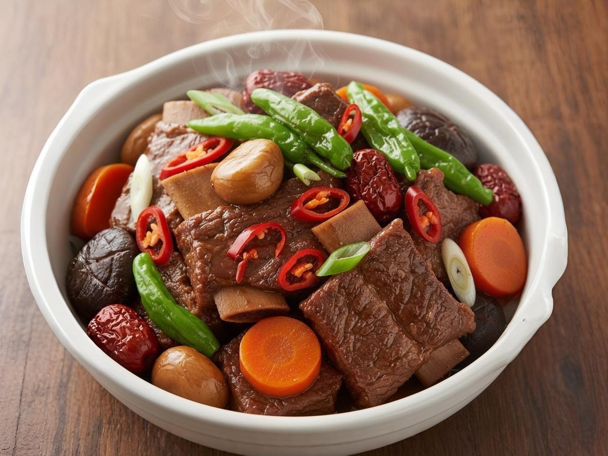 윤기가 흐르는 먹음직스러운 소갈비찜