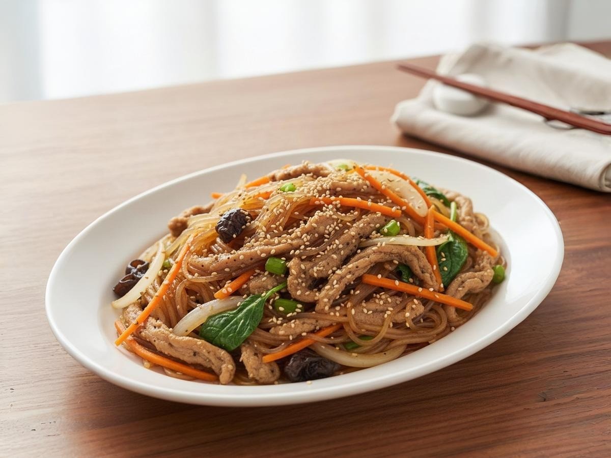 백종원의 초간단 잡채 완성 요리