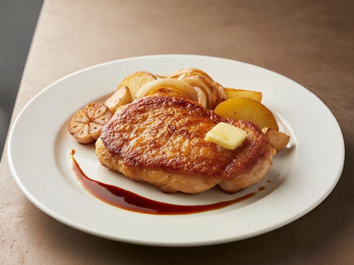 바삭하게 구워진 크리스피 치킨 스테이크