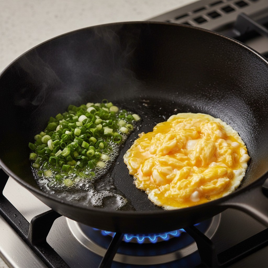 파기름과 스크램블 에그 만들기