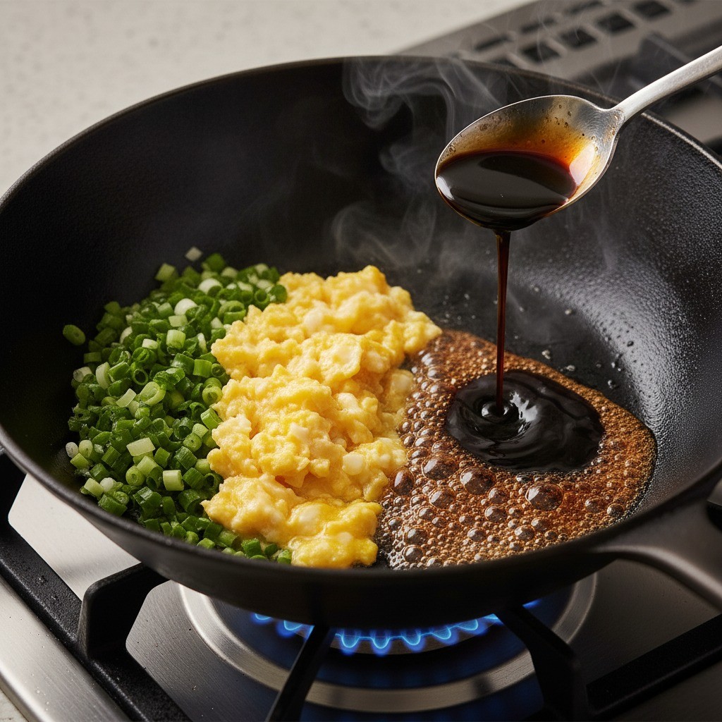 간장 태우기로 불맛 입히기