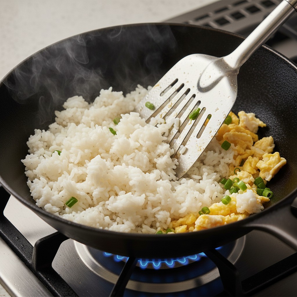 밥 넣고 볶기