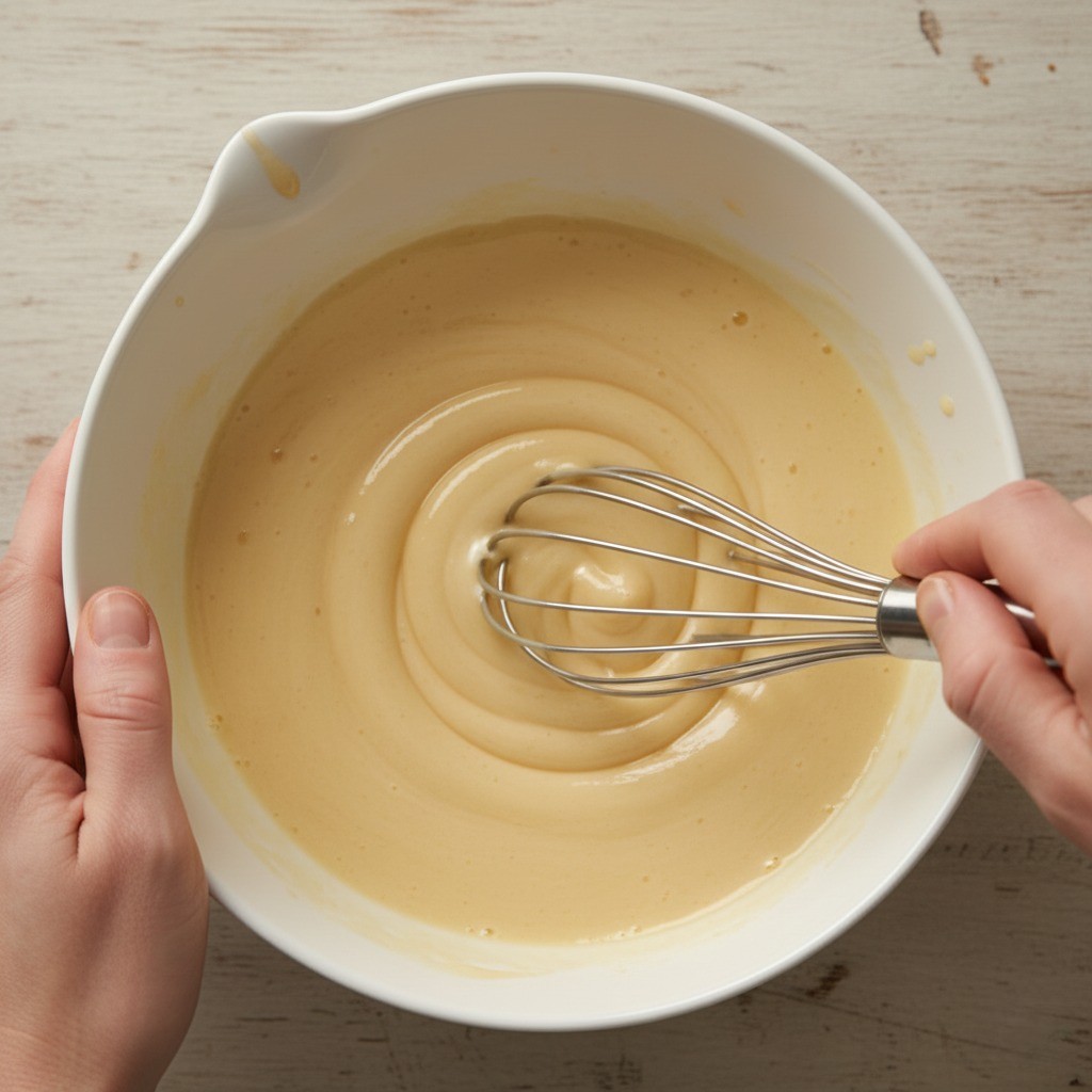 달걀과 황설탕을 섞는 모습 이미지