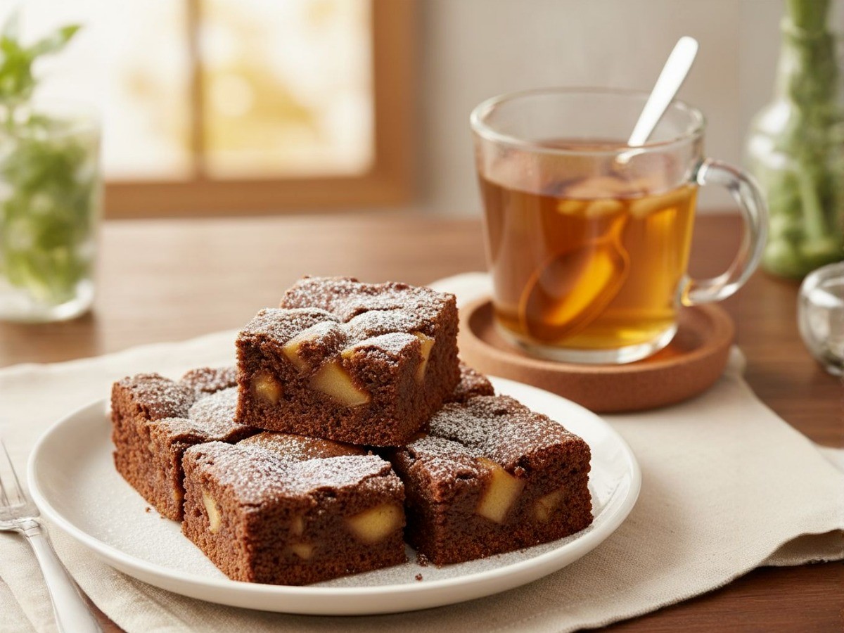 촉촉하고 꾸덕한 백종원표 사과 브라우니 완성 사진