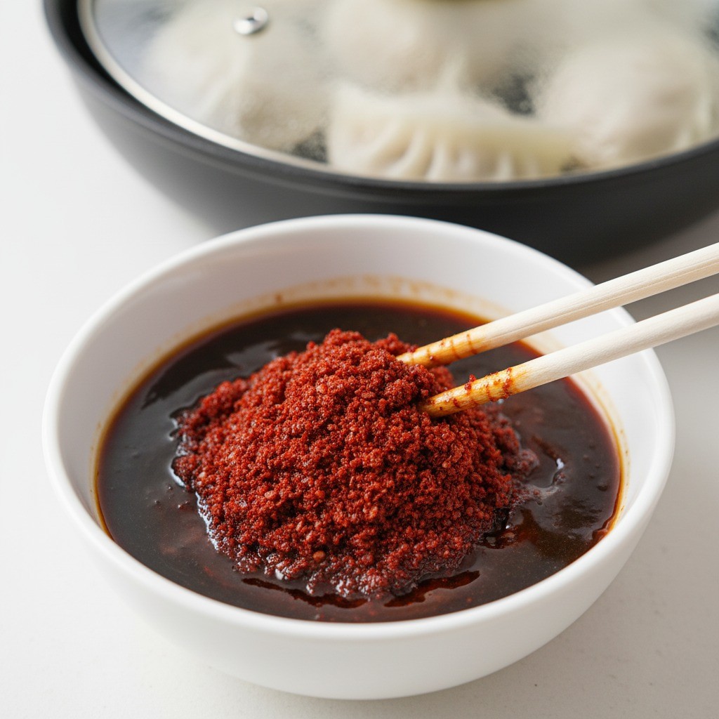 고춧가루를 듬뿍 넣은 만두 소스
