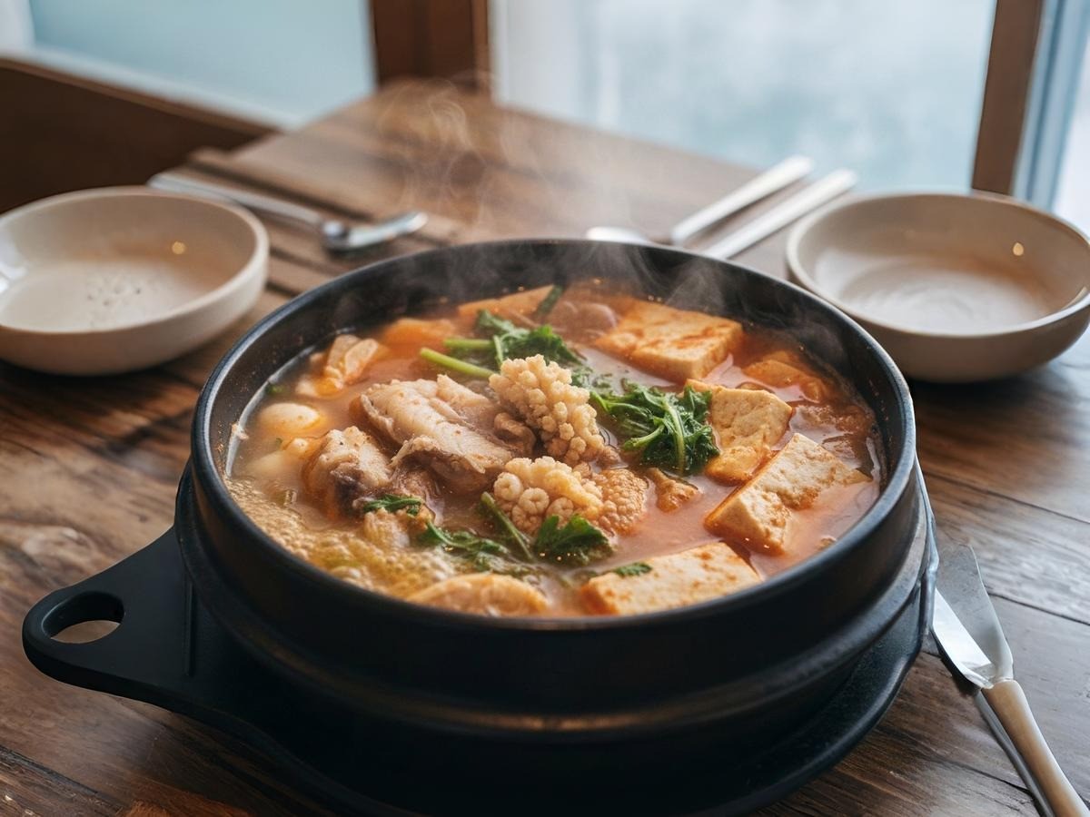 얼큰하고 뜨끈한 백종원표 동태찌개 완성 사진