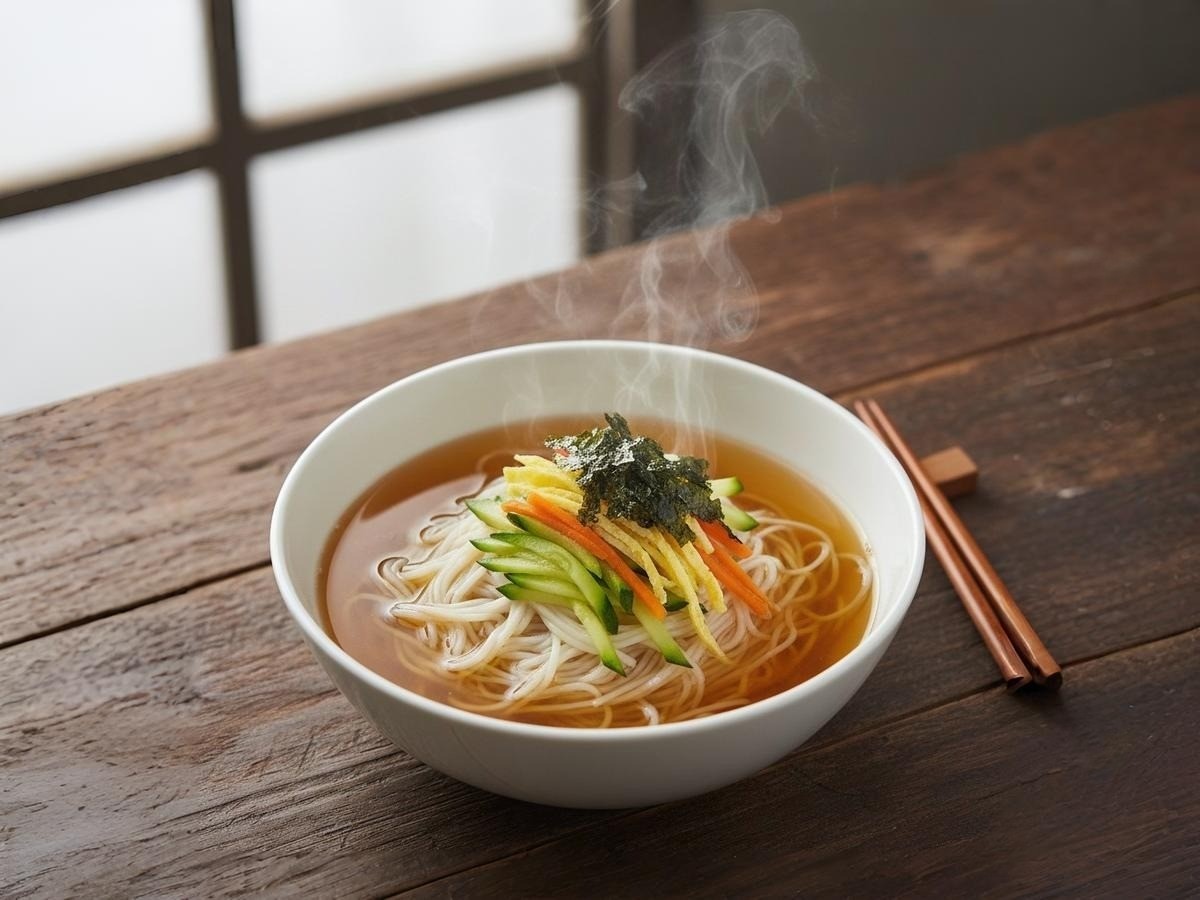 백종원표 뜨끈한 멸치국수 완성