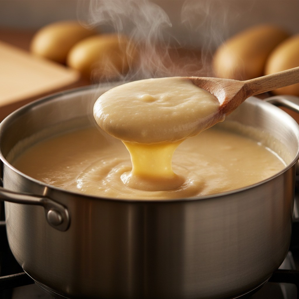 냄비에 끓이고 간하기