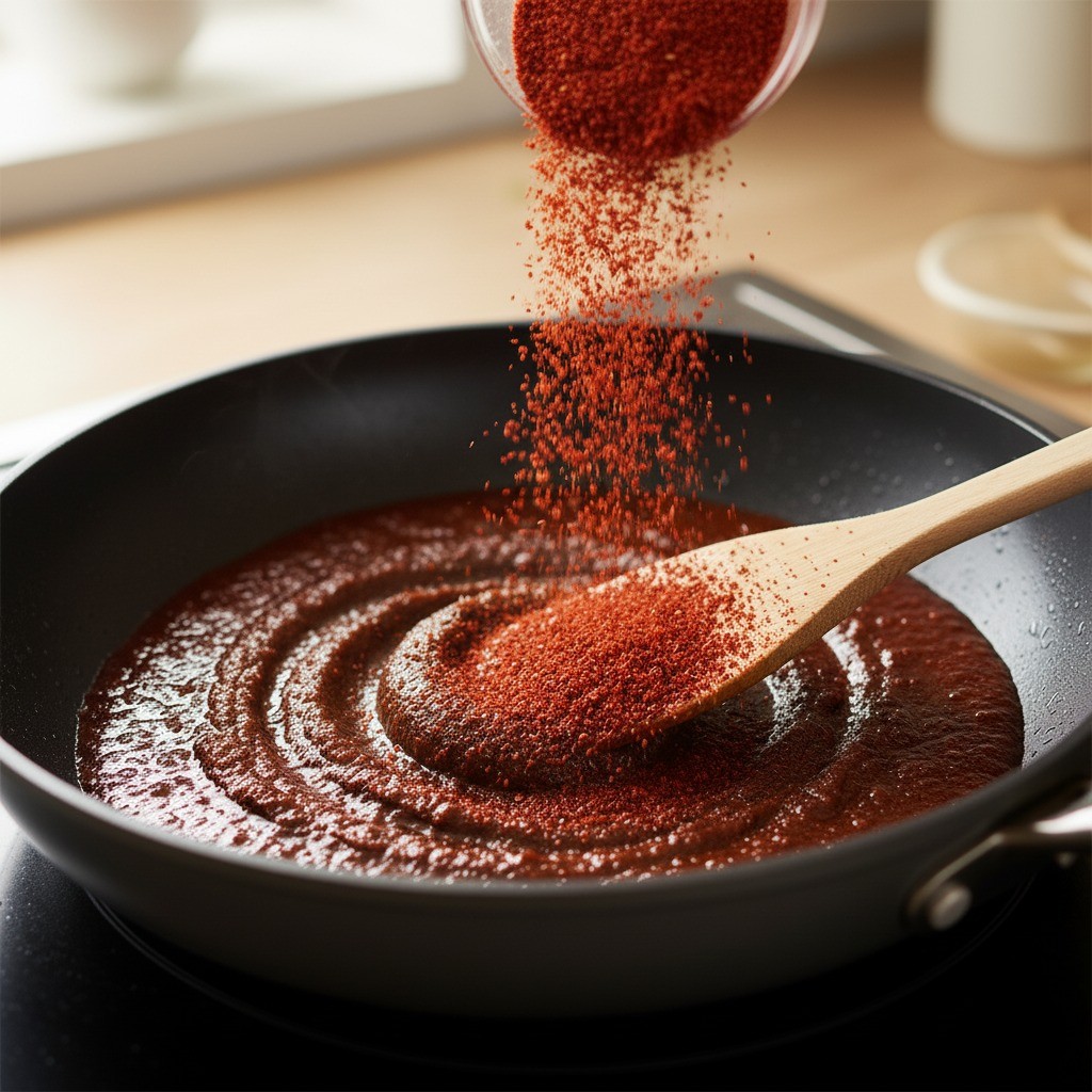 완성된 붉은색의 만능 양념장