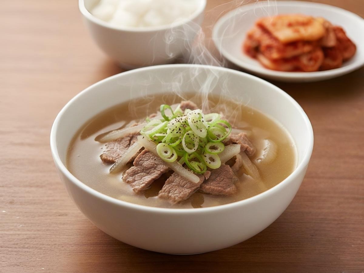 김이 모락모락 나는 백종원 맑은 소고기 무국 완성