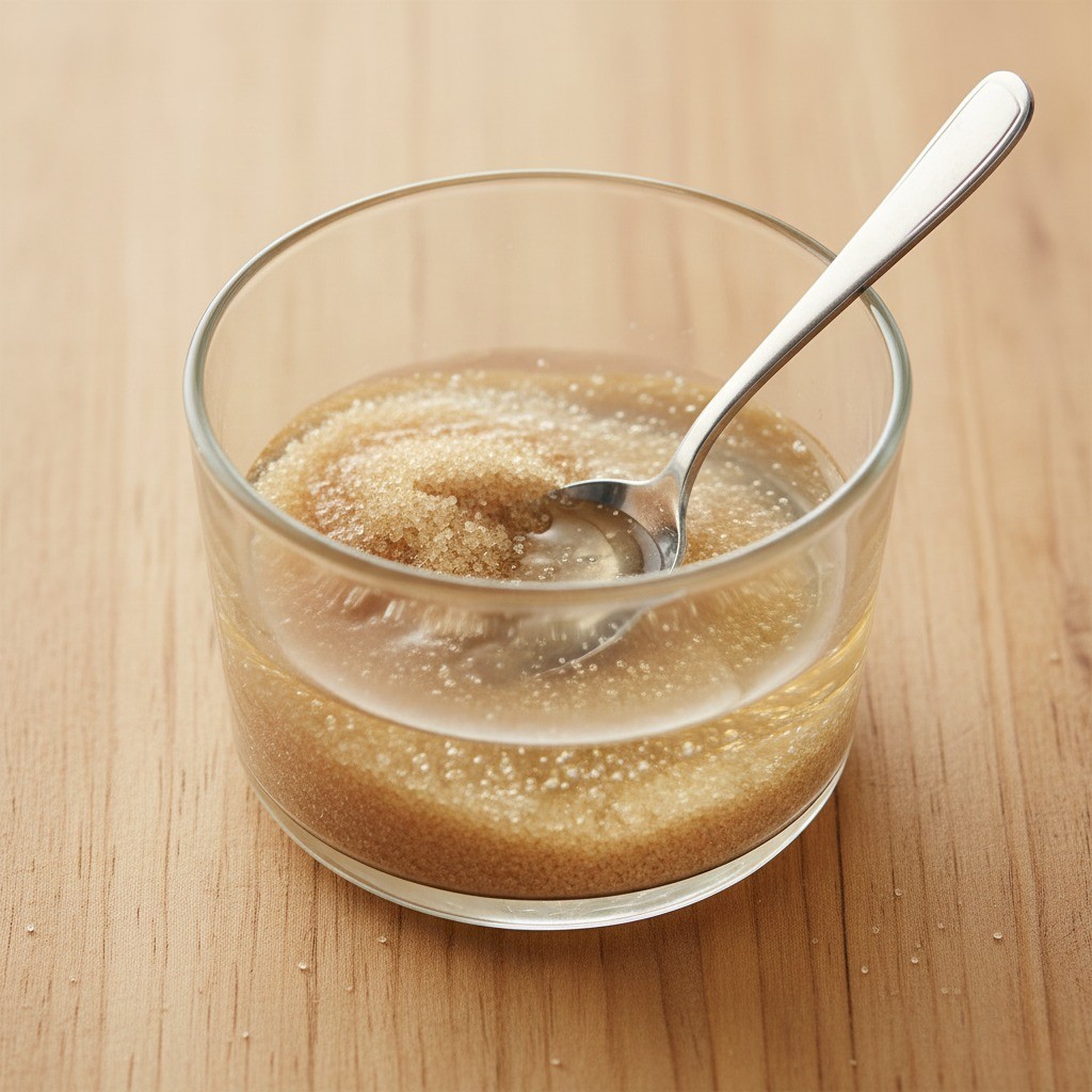 편육냉채 소스 만들기 - 볼에 설탕과 식초 섞기