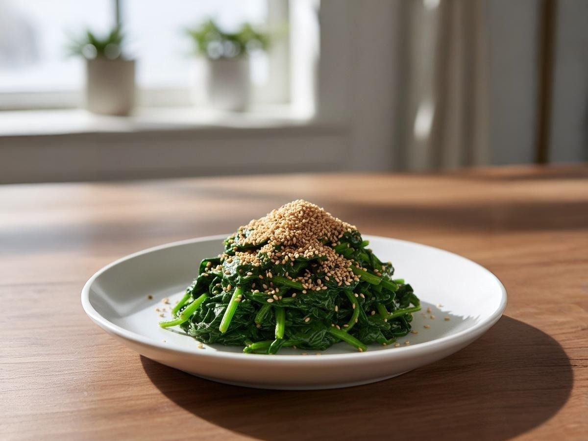 백종원 시금치나물 무침 황금레시피 완성, 고소한 참기름과 깨소금으로 맛을 낸 명절 삼색나물 반찬