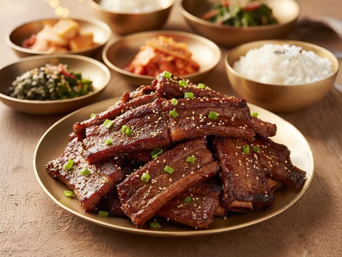 백종원 LA갈비 황금레시피로 완성된 윤기 나는 명절 소갈비구이 플레이팅