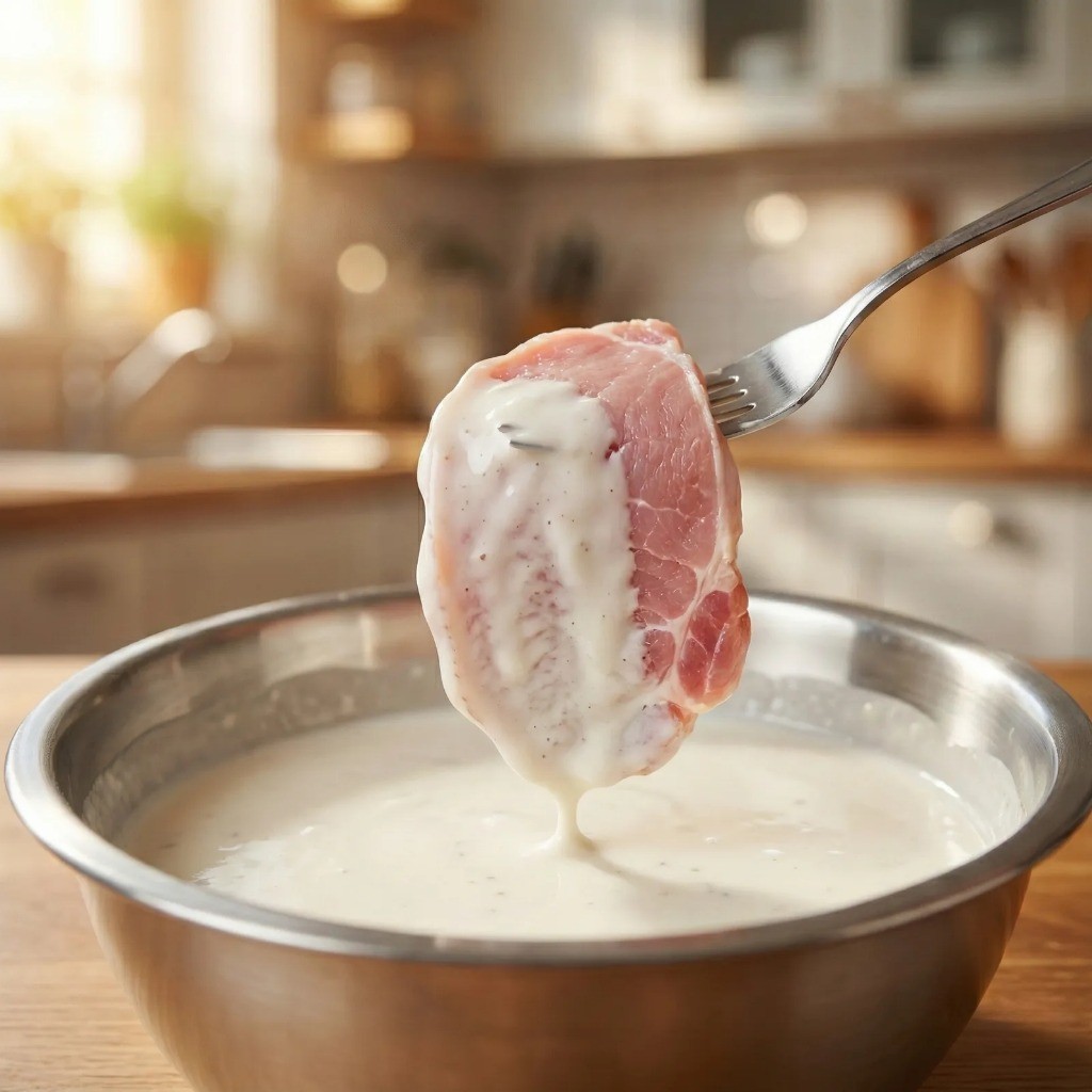 바삭한 튀김옷을 위한 튀김가루와 물 1:1 반죽 농도 맞추기