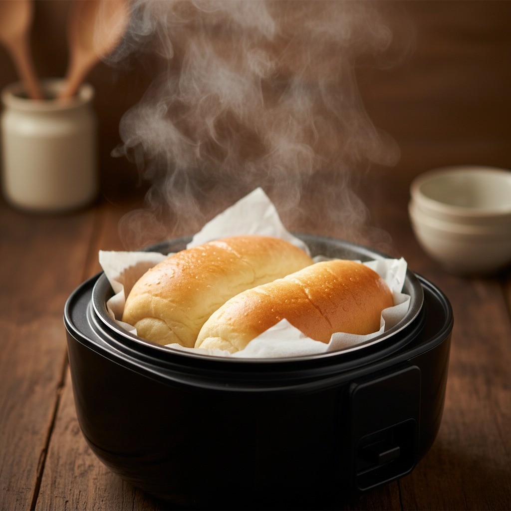 전기밥솥을 이용하여 핫도그 빵을 촉촉하고 부드럽게 찌는 방법