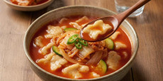 백종원 김치 수제비 황금레시피 - 멸치가루로 맛을 낸 얼큰하고 쫄깃한 국물 요리 완성