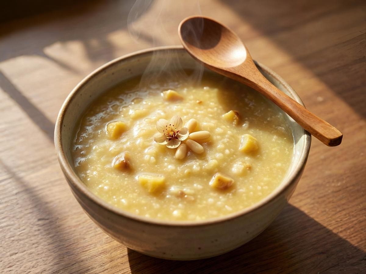 백종원 밤죽 완성 사진 믹서기로 만든 초간단 아침 식사 대용