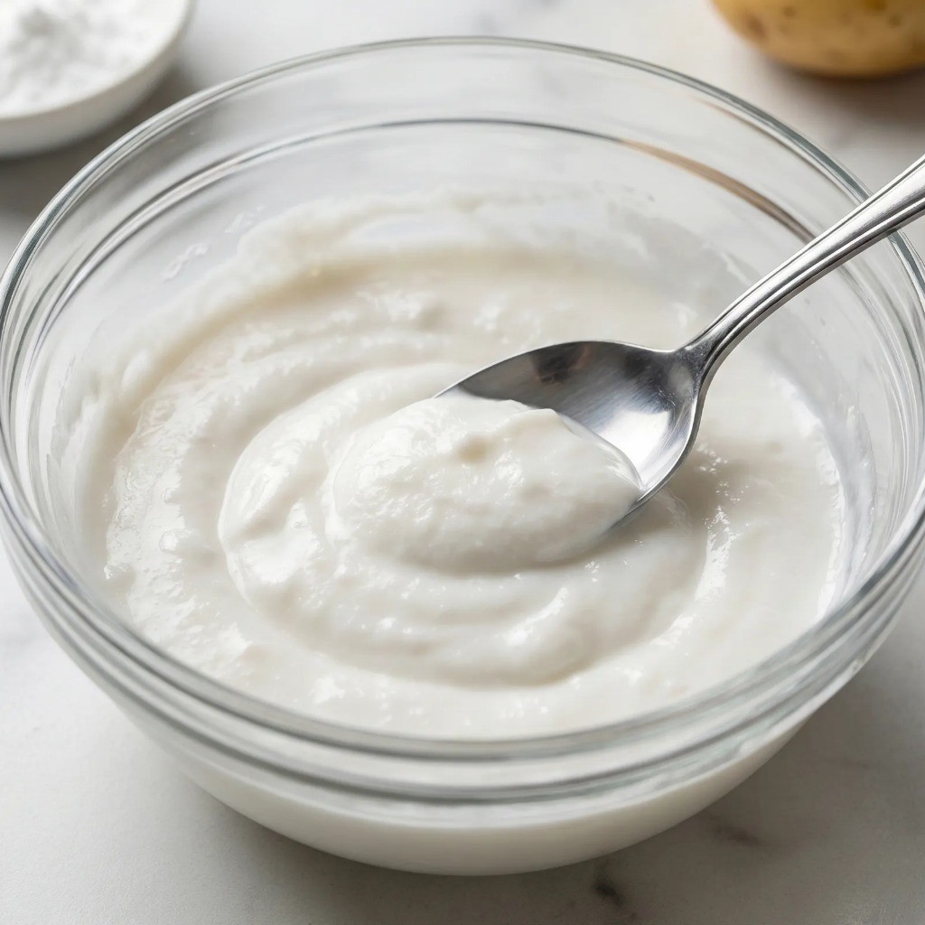 감자 전분 앙금 분리 과정 및 꿔바로우 반죽 만들기