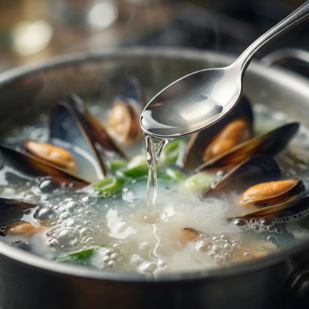 백종원 홍합탕 비법 식초 반 큰술 넣어 국물 뽀얗게 만들기