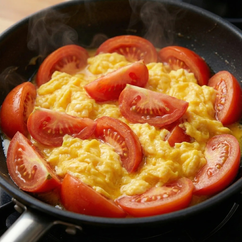 토마토와 달걀 함께 볶기 - 토마토 달걀 볶음 조리 순서