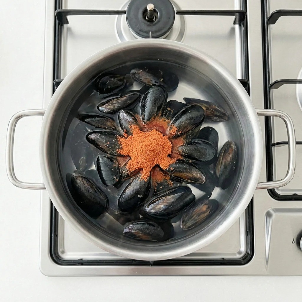 백종원 라면 꿀팁 찬물에 홍합과 스프 넣기