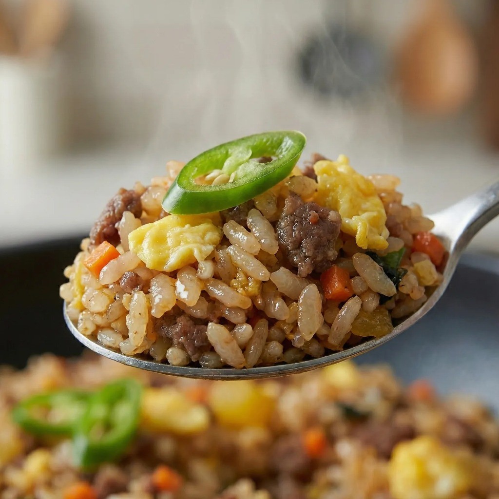 먹음직스럽게 담긴 완성된 백종원 김밥 볶음밥 2종