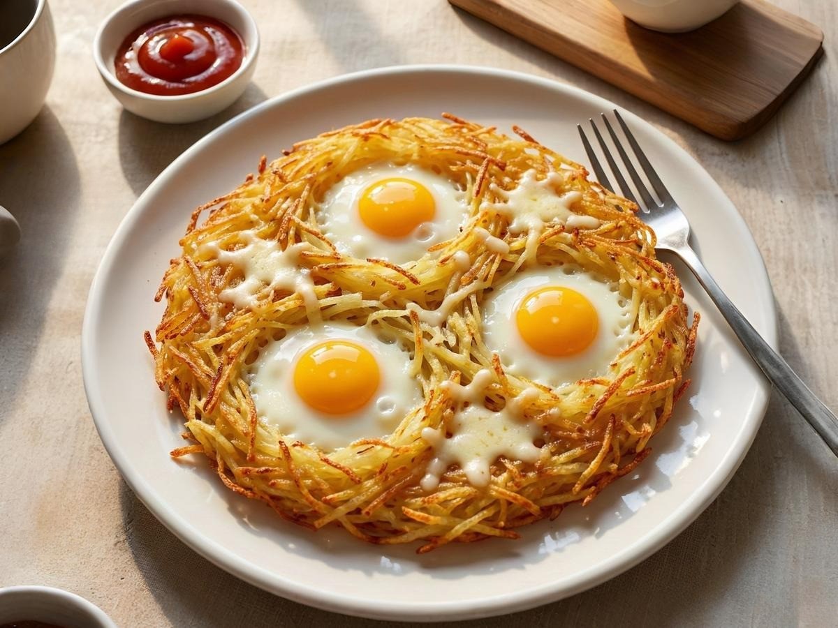 백종원 새둥지전 레시피 완성: 바삭한 감자채와 반숙 달걀이 어우러진 브런치 메뉴