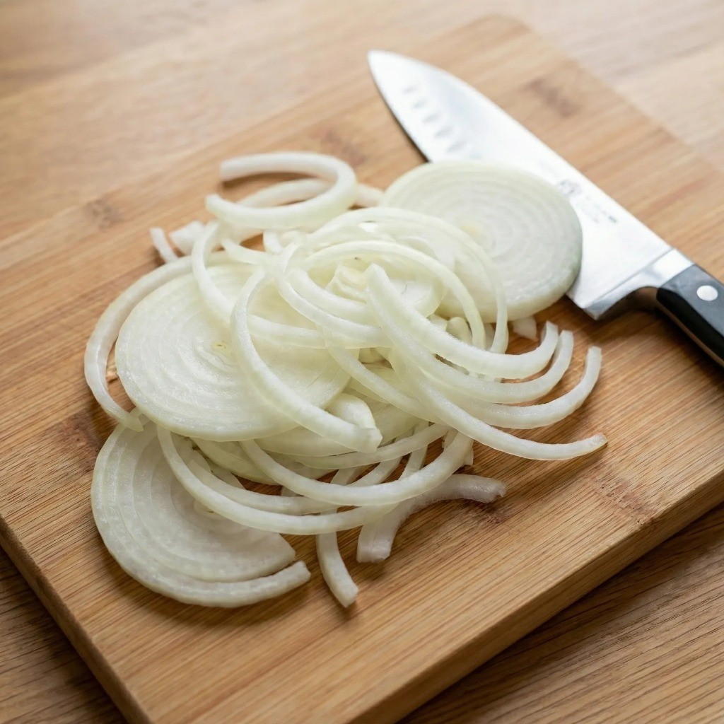 양파카레 만들기 재료 손질 양파 얇게 채 썰기