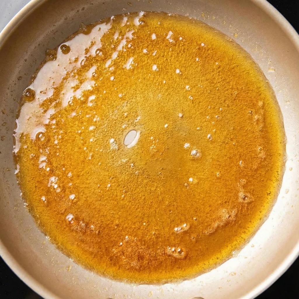 고구마 빠스 소스, 갈색 설탕 시럽 만드는 과정