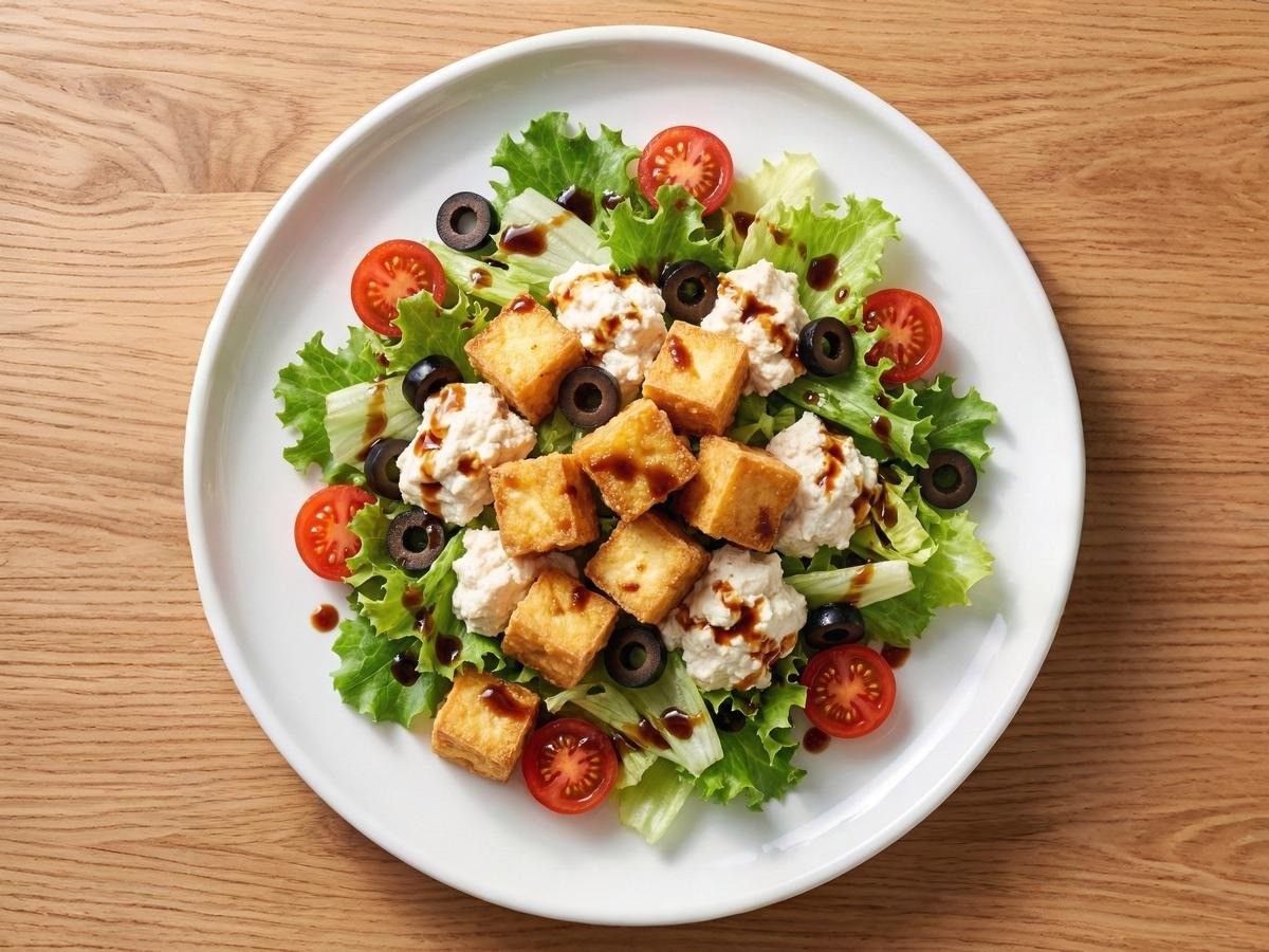 백종원 오리엔탈 두부 샐러드 완성 - 다이어트 식단 추천