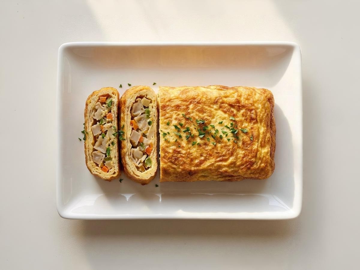 백종원 냉동만두 달걀말이 레시피 완성 요리 접시 플레이팅