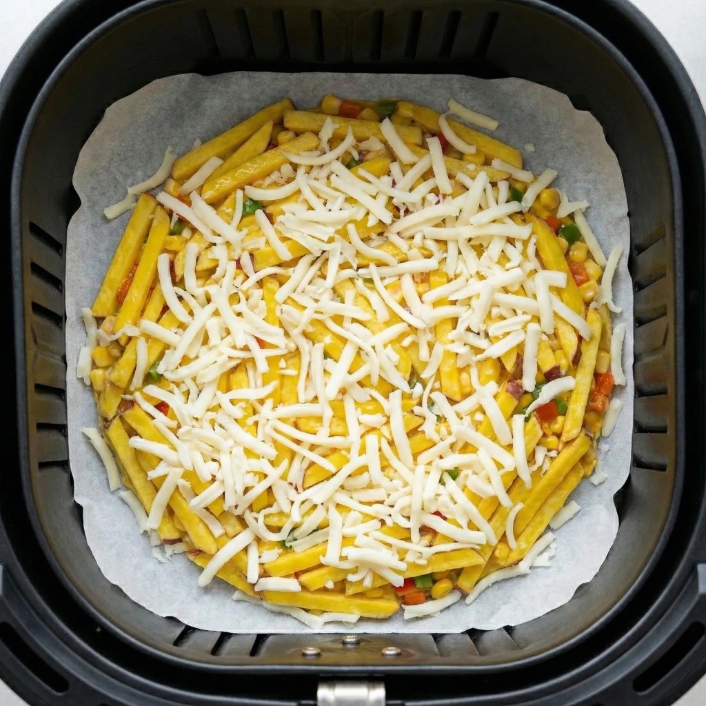 모짜렐라 피자 치즈 듬뿍 뿌린 고구마 피자 굽기 전