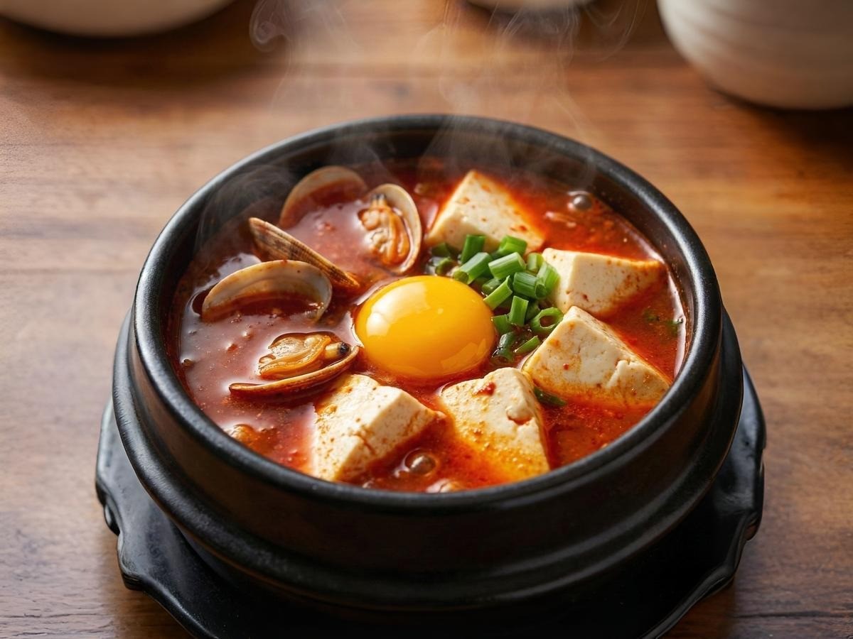 백종원 순두부찌개 황금레시피로 끓인 얼큰하고 진한 찌개 완성 요리 사진