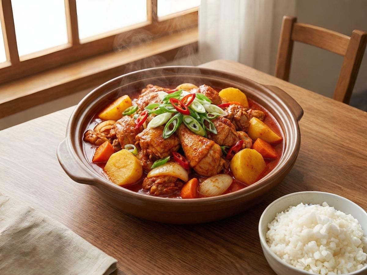 백종원 닭볶음탕 황금레시피로 만든 먹음직스러운 완성 요리