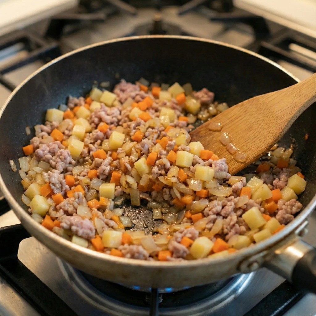 백종원 카레 비법 - 채소 완전히 익히고 고춧가루 볶기