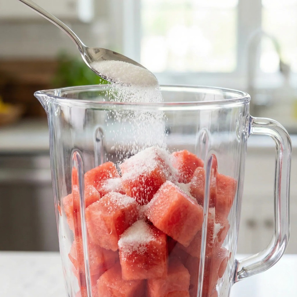 땡모반 황금레시피 핵심 재료 설탕 넣기