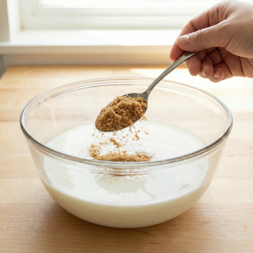 수박화채 황금레시피 - 화채 국물에 황설탕을 넣고 잘 녹여 단맛 더하기