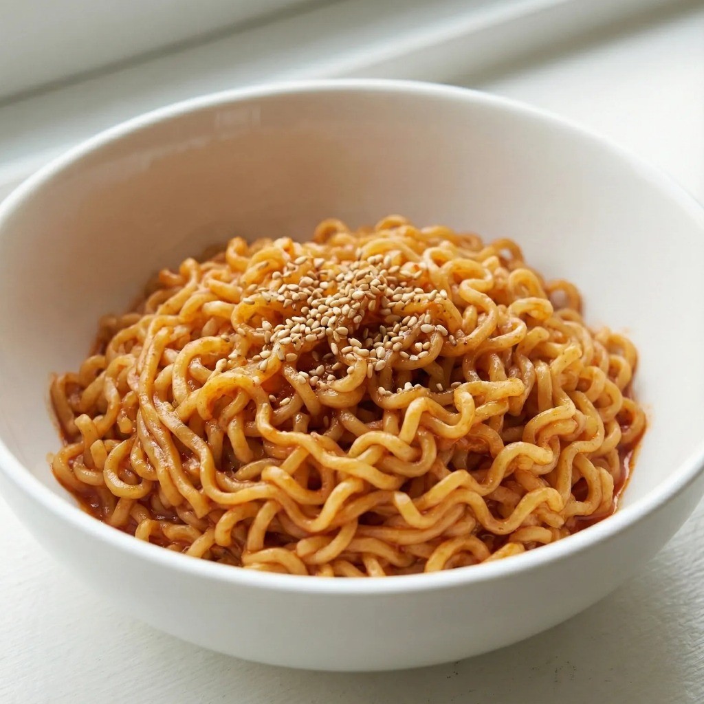 초간단 라볶이 완성 - 자작한 국물과 쫄깃한 면발 플레이팅