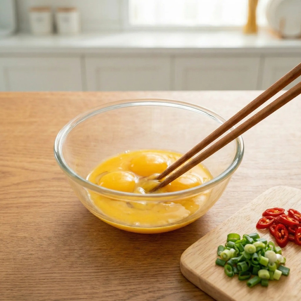 백종원 계란라면 레시피 계란 3개 풀기