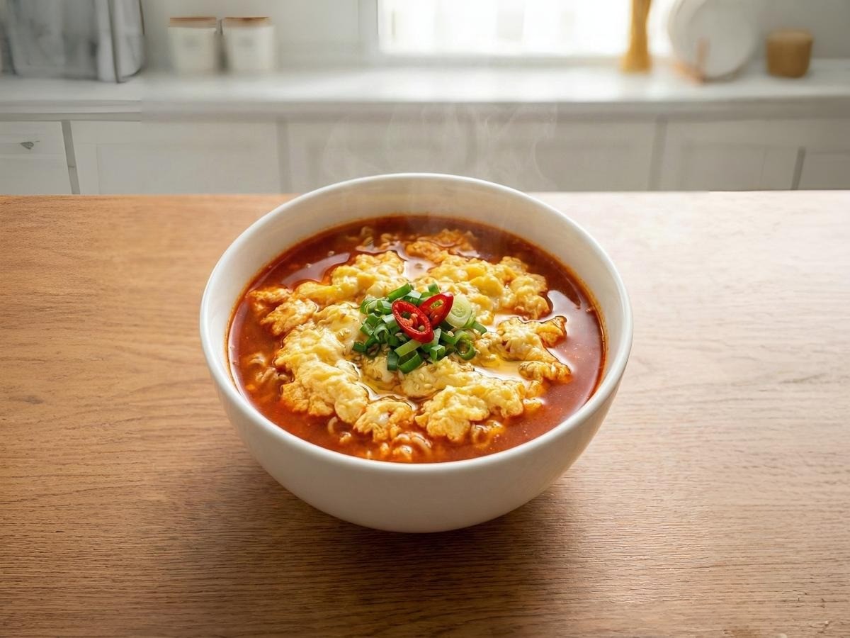 백종원 참기름 계란라면 레시피로 만든 고소한 계란 라면 완성