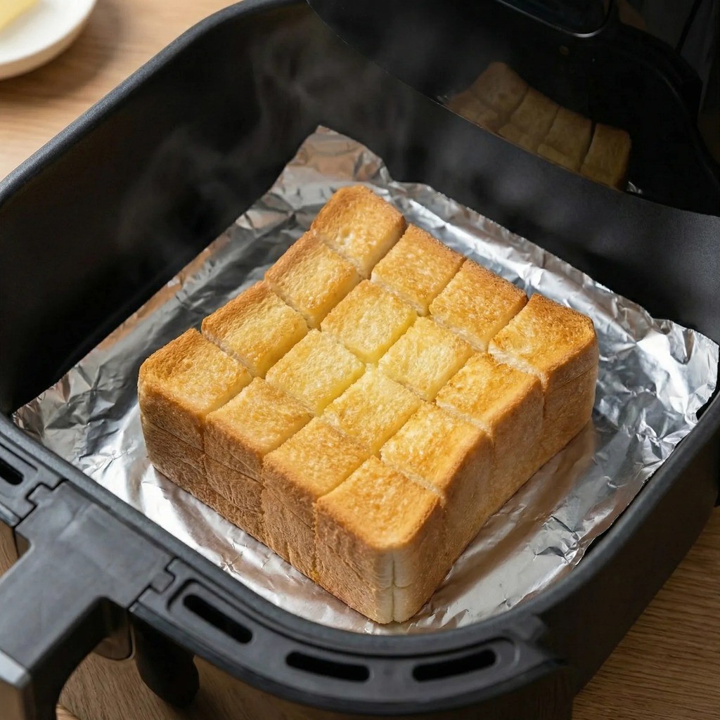 에어프라이어 식빵 요리: 180도 10분 완성 겉바속촉 허니버터브레드