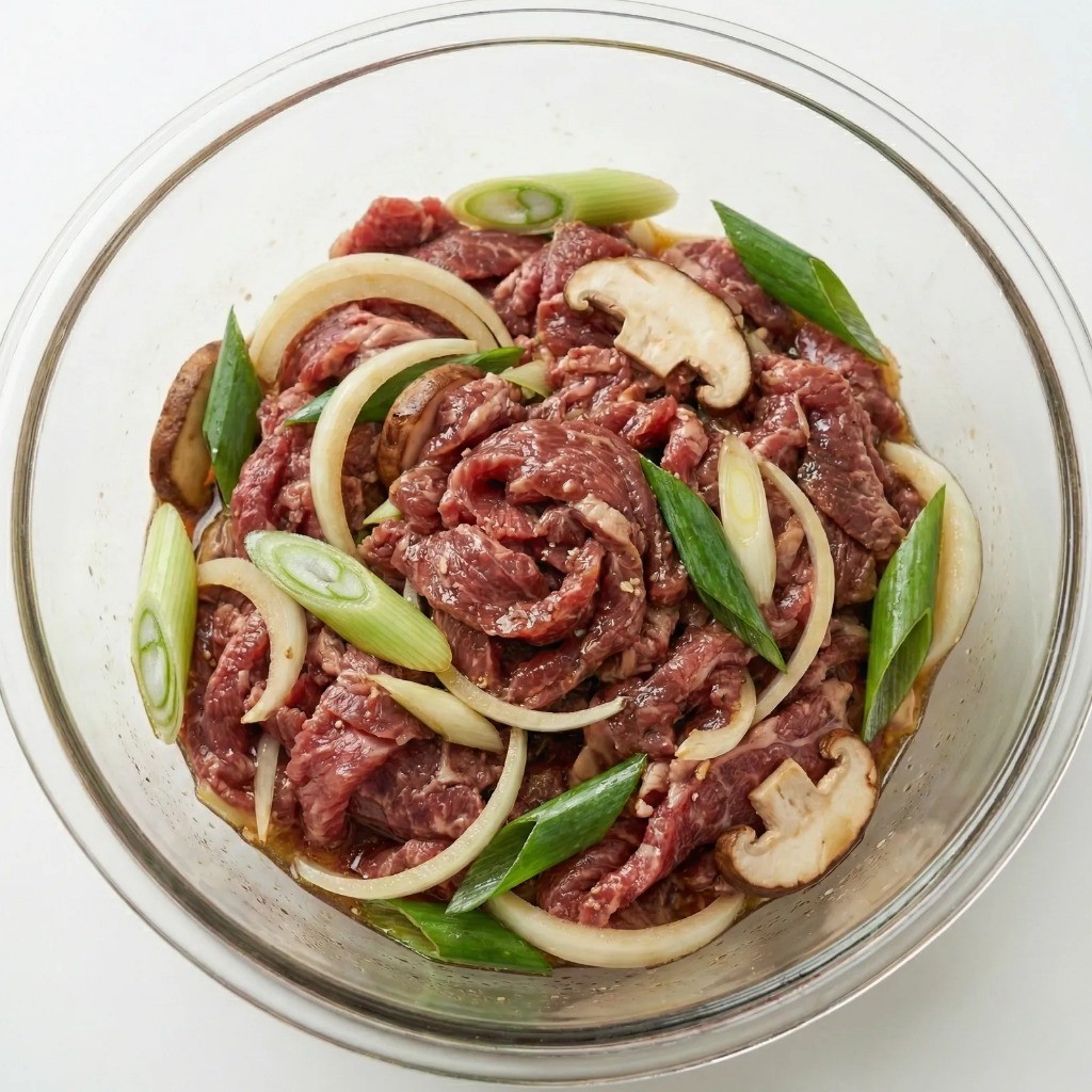 소불고기 야채와 참기름 넣어 감칠맛 더하기