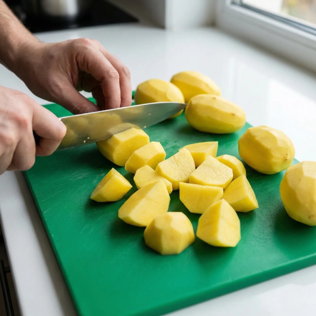 백종원 감자전 재료 손질 믹서기용 감자 썰기